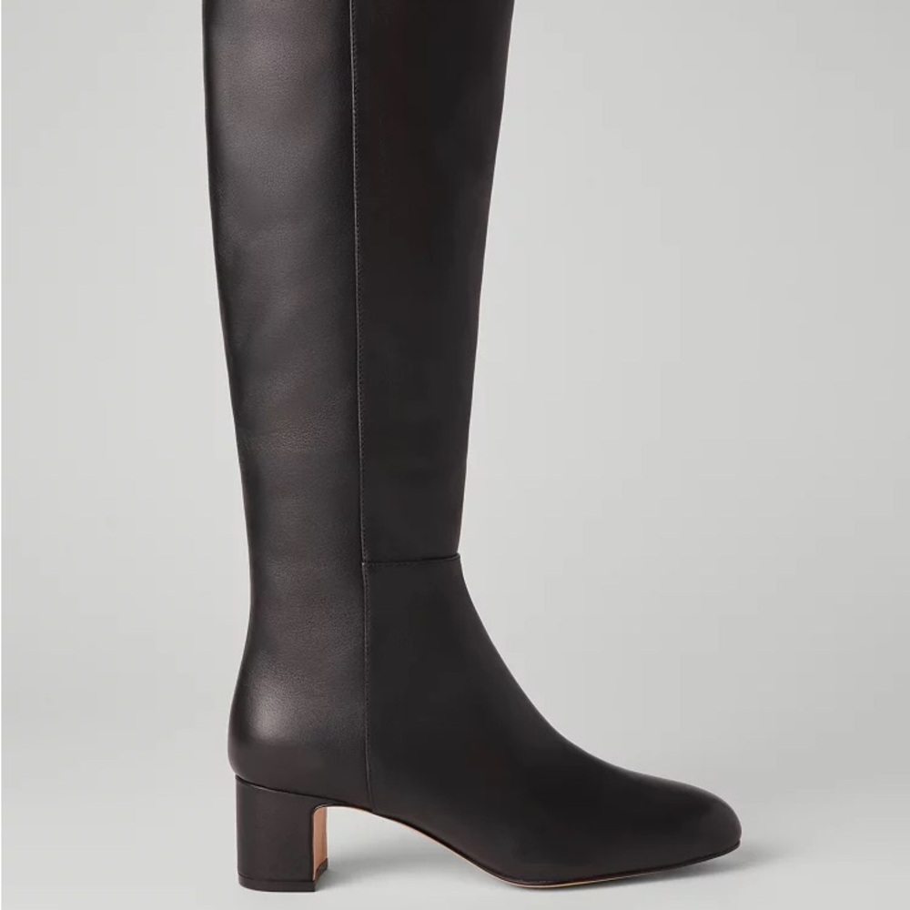 NWT Ann Taylor Block Heel Leather Boot